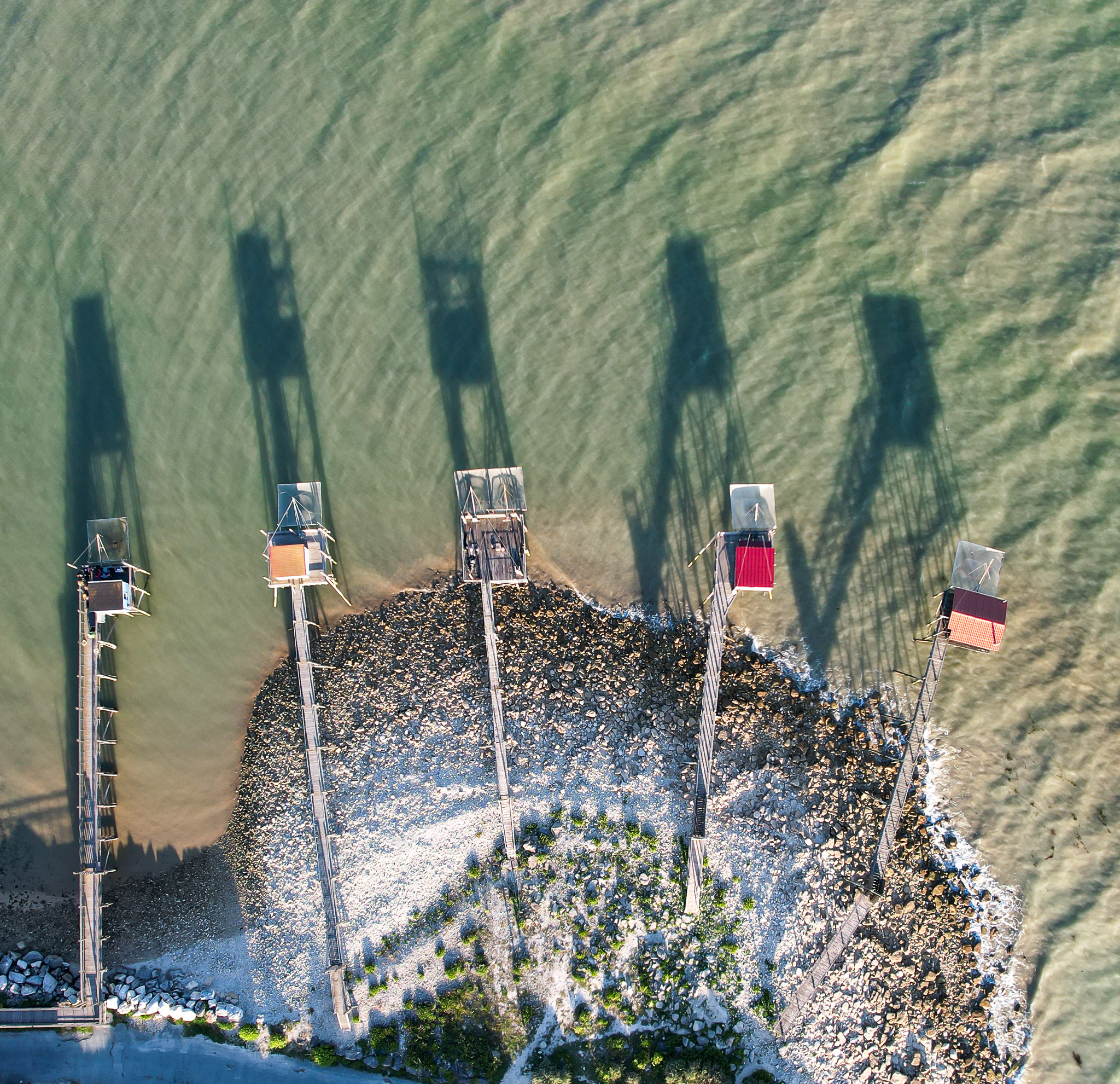 Cabane de pêcheurs (prise par drone)